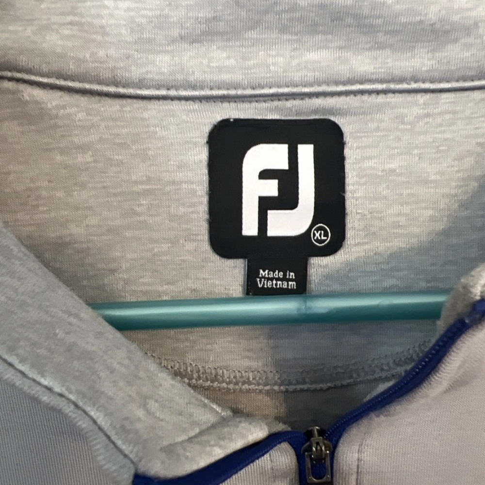 Footjoy Men’s Golf 1/4 Zip Pullover Grey/blue Size XL - Picture 5 of 5
